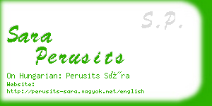 sara perusits business card